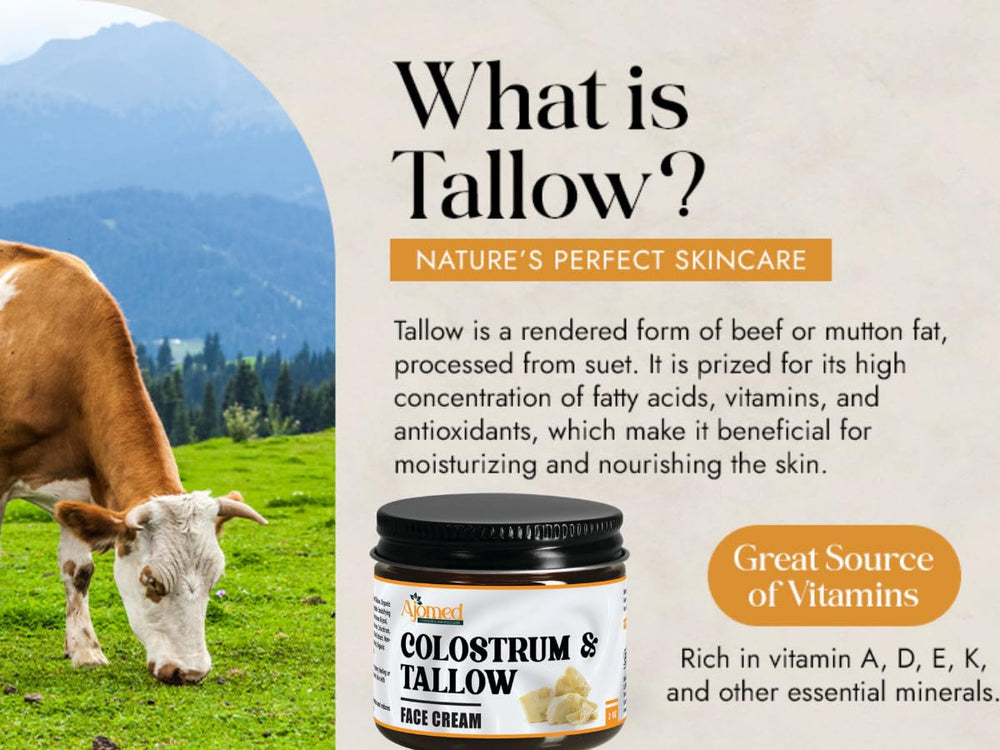 AJOMED COSMETICS Colostrum & Tallow on rosacea-prone skin may support a calmer, hydrated feel.
