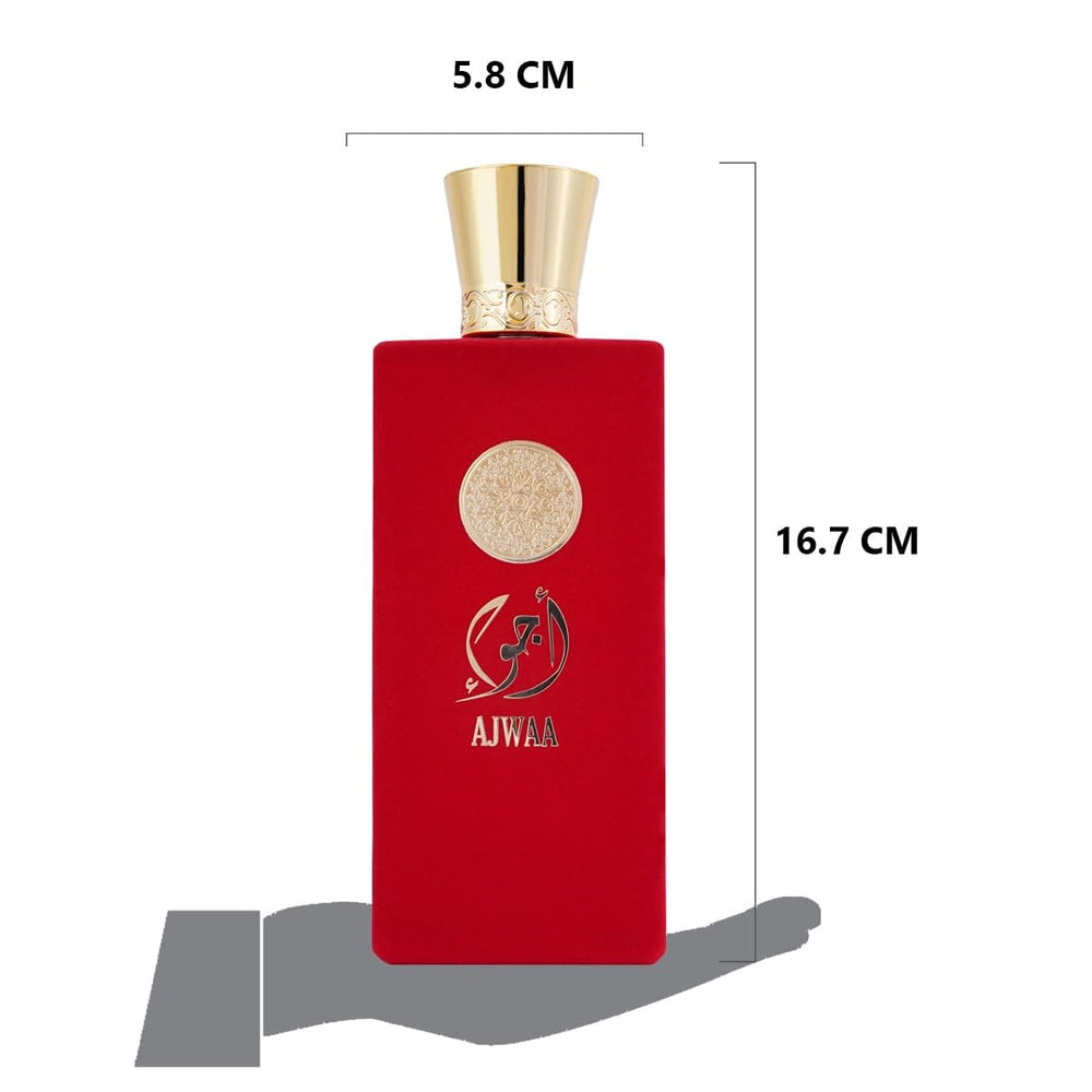 AJWAA 100 ml bottle highlights generous size for routine wear