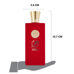 AJWAA 100 ml bottle highlights generous size for routine wear