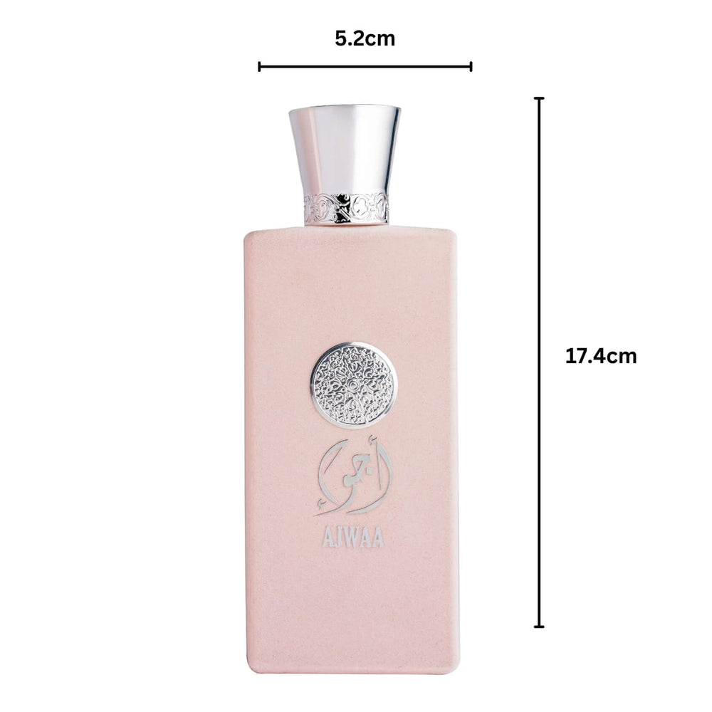 Ajwaa Roses base notes blend vanilla and musk for lasting allure