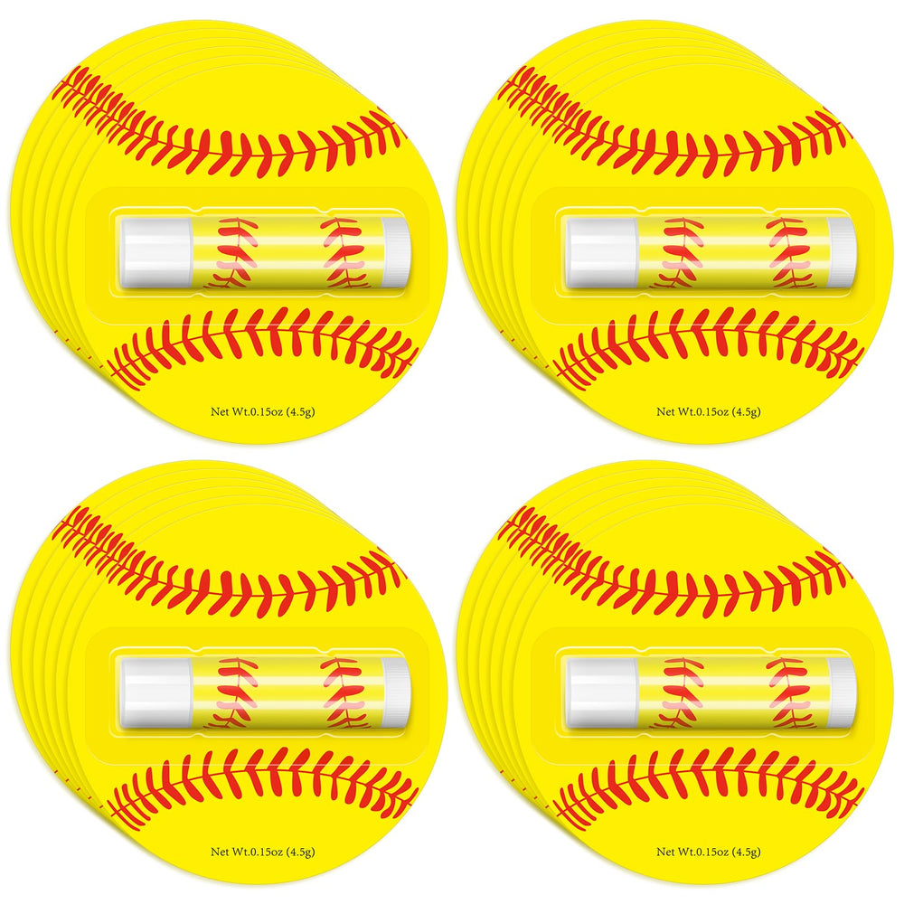 AKAIXI 24 pack softball chapstick vanilla, bulk set for game days, moisturizing lips