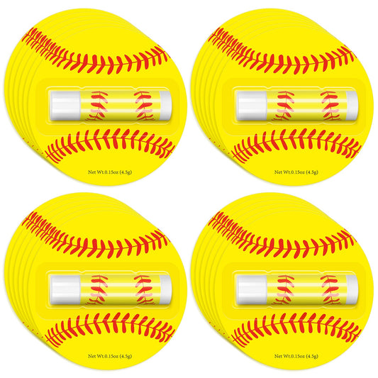AKAIXI 24 pack softball chapstick vanilla, bulk set for game days, moisturizing lips