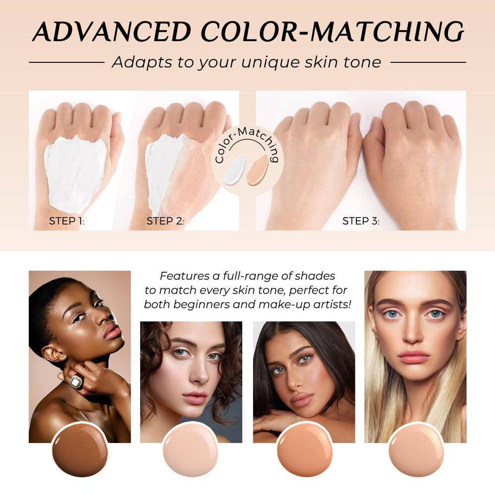 Akareni color-changing foundation waterproof test shows sweat resistance for long wear.