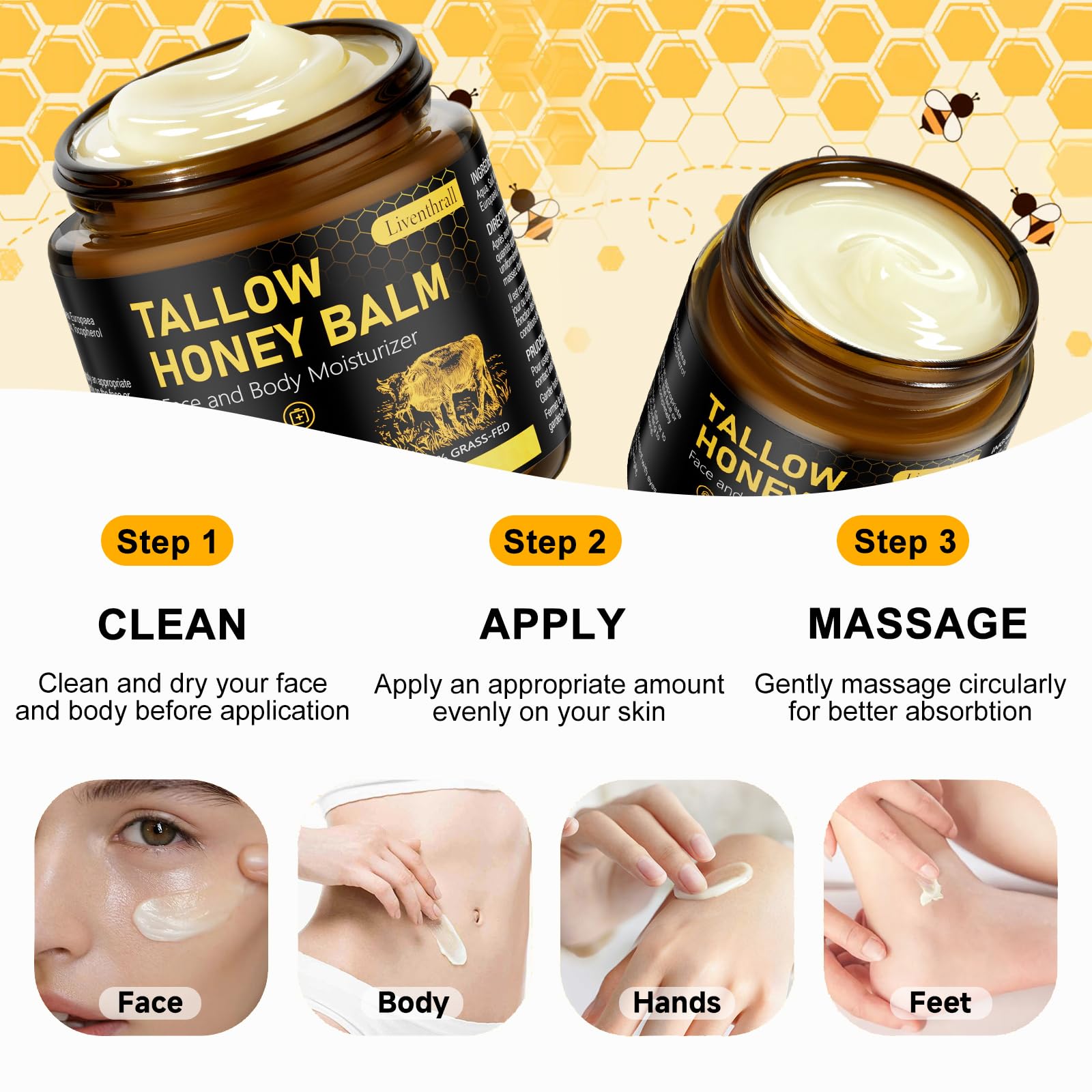AKIICHI multi-use skincare for face, hands, and feet in daily routine.