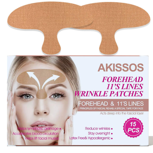 Akissos forehead wrinkle patch overnight for smoother skin during sleep