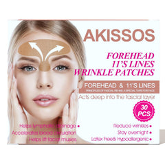 Akissos Wrinkle Patches packaging ready for overnight forehead use