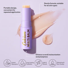 AKQBPN Calcium Volume Multi Balm packaging is purse-friendly and travel-ready.