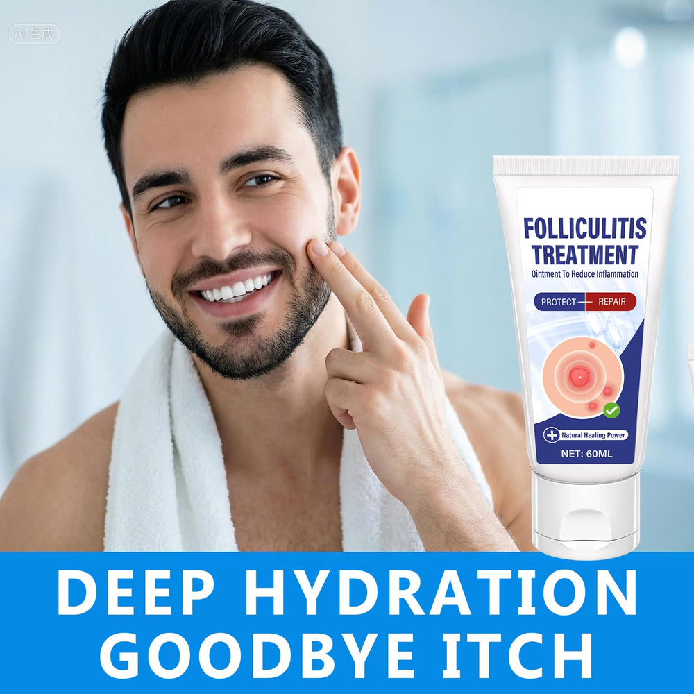 Texture of AKQBPN Folliculitis Cream spreads easily for quick absorption.