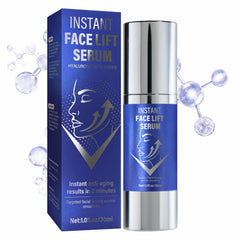 AKQBPN Instant Face Lift Serum bottle close-up, highlighting quick absorption for everyday use.