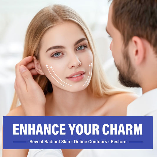 AKQBPN Instant Face Lift Serum pump-dispense showing convenient application for precise amount control.