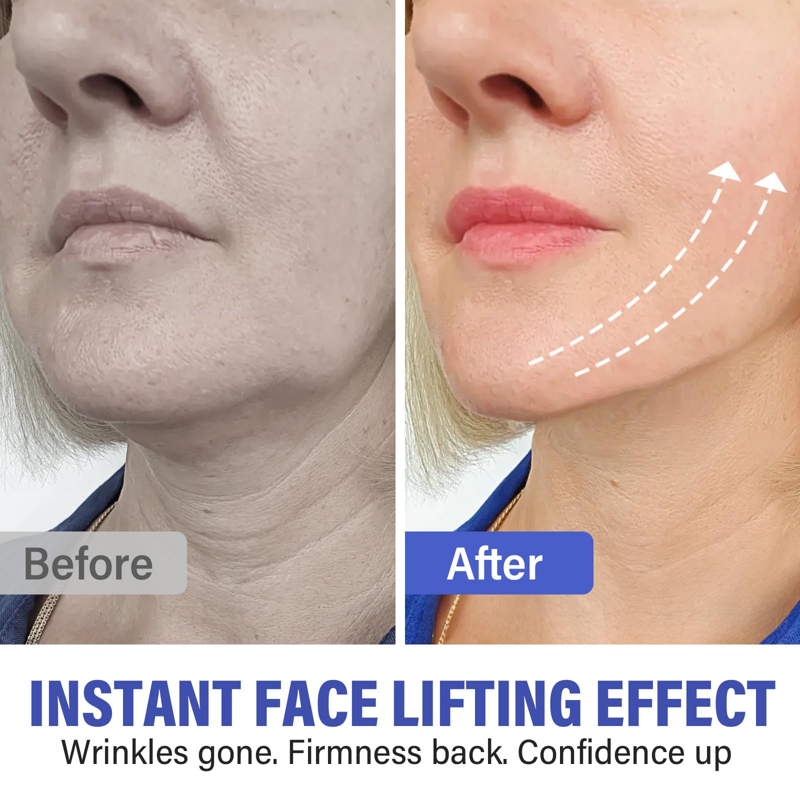 AKQBPN Instant Face Lift Serum under makeup ready for daily routine.