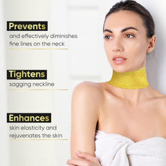 AKQBPN neck-wrinkle-patch application-fit demonstrates secure adhesion on the neck