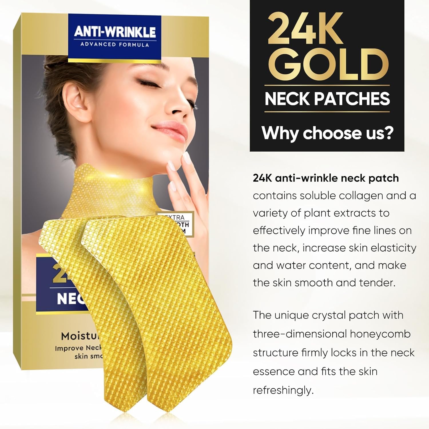 AKQBPN neck-wrinkle-patch care-routine supports simple weekly use
