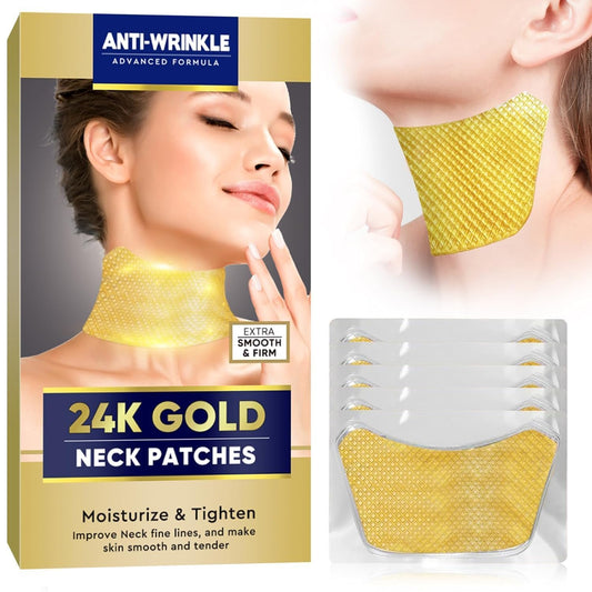 AKQBPN neck-wrinkle-patch gold closeup for nourishing neck skin