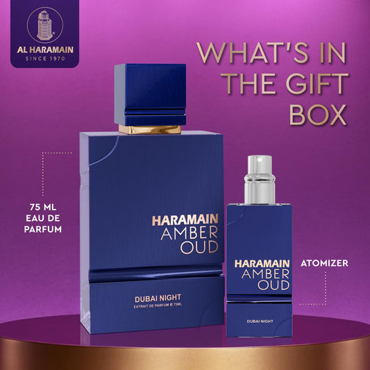 Al Haramain Amber Oud atomizer enables easy, even application.