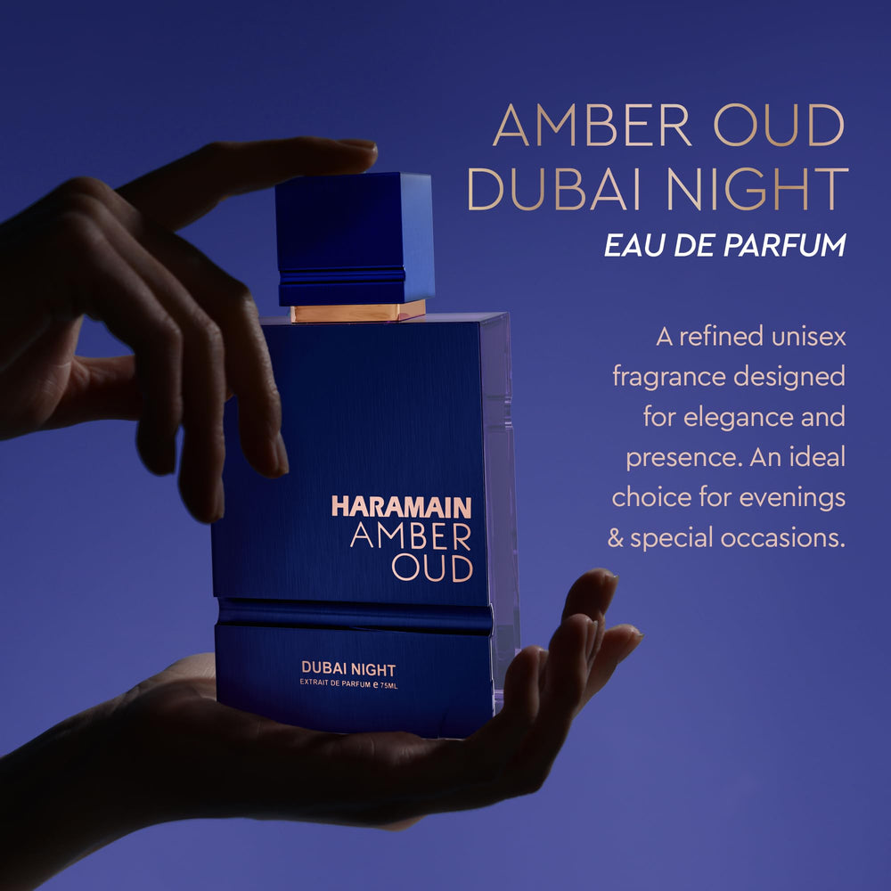 Al Haramain Amber Oud box showcases premium packaging for gifting.