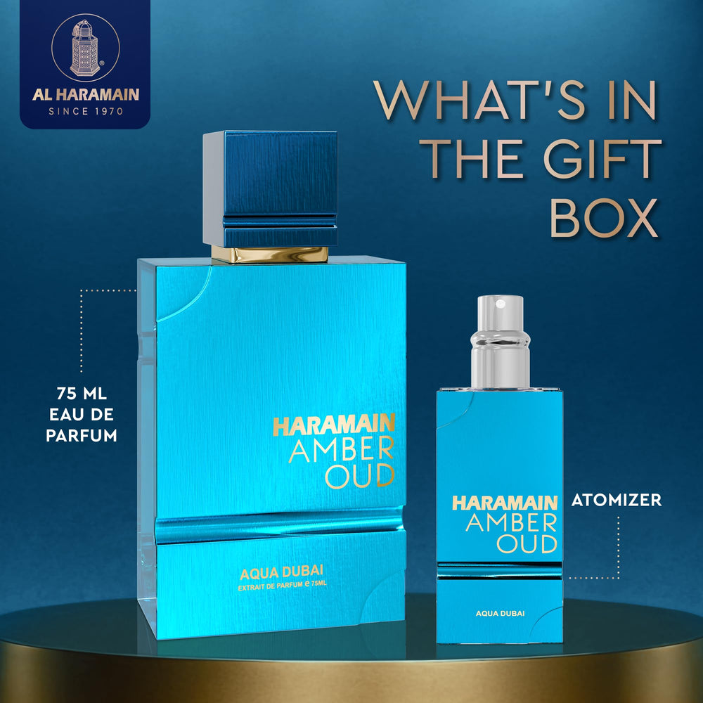 Close-up label of Amber Oud highlighting premium notes for fragrance lovers.