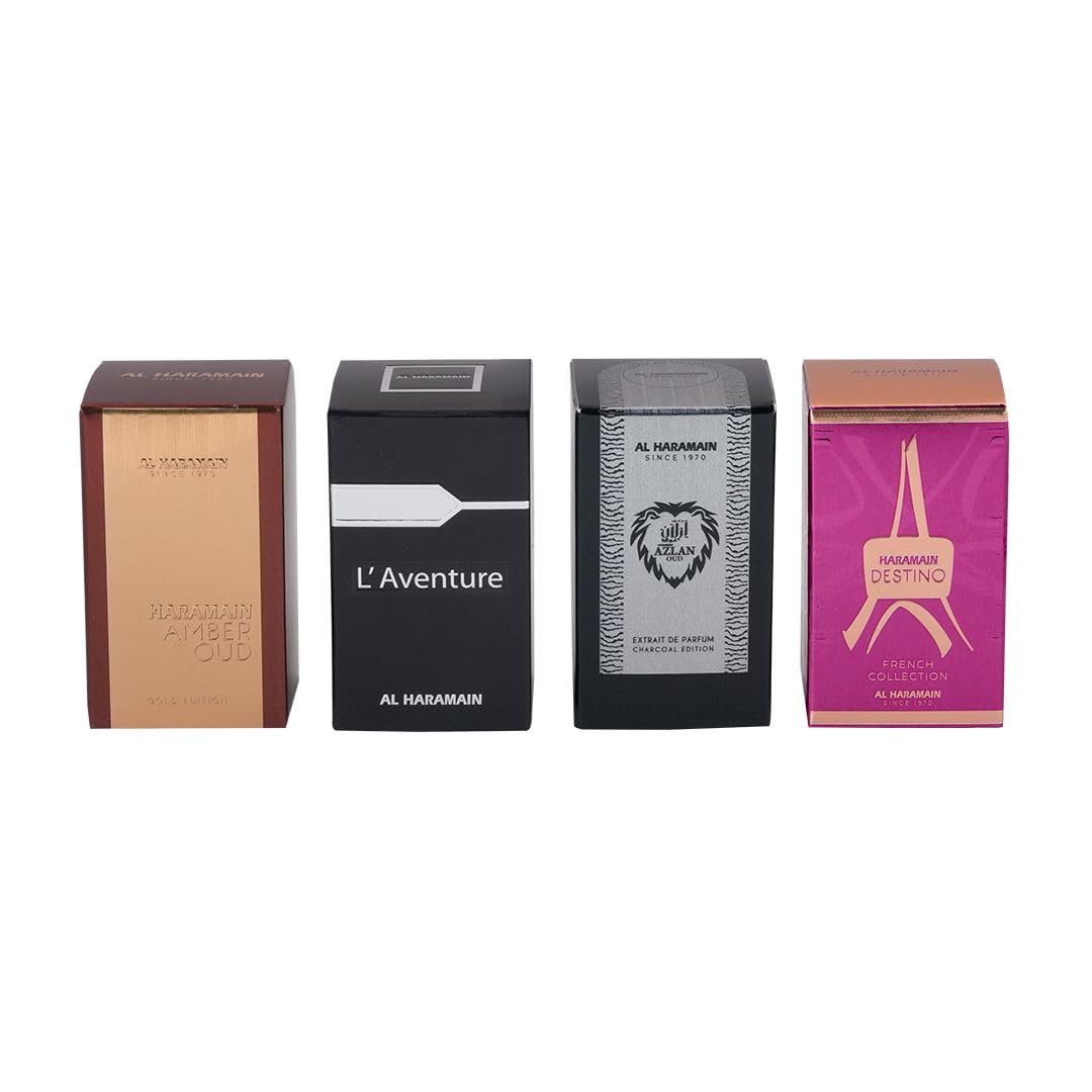 Al Haramain Azlan Oud Charcoal Edition mini bottle with bold spice and leather hints for adventurous evenings