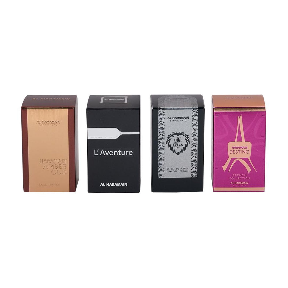 Al Haramain Azlan Oud Charcoal Edition mini bottle with bold spice and leather hints for adventurous evenings