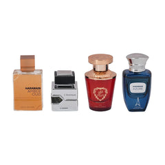 Al Haramain Fragrance Discovery Azlan Oud Saffron bottle highlights saffron warmth with woody depth.