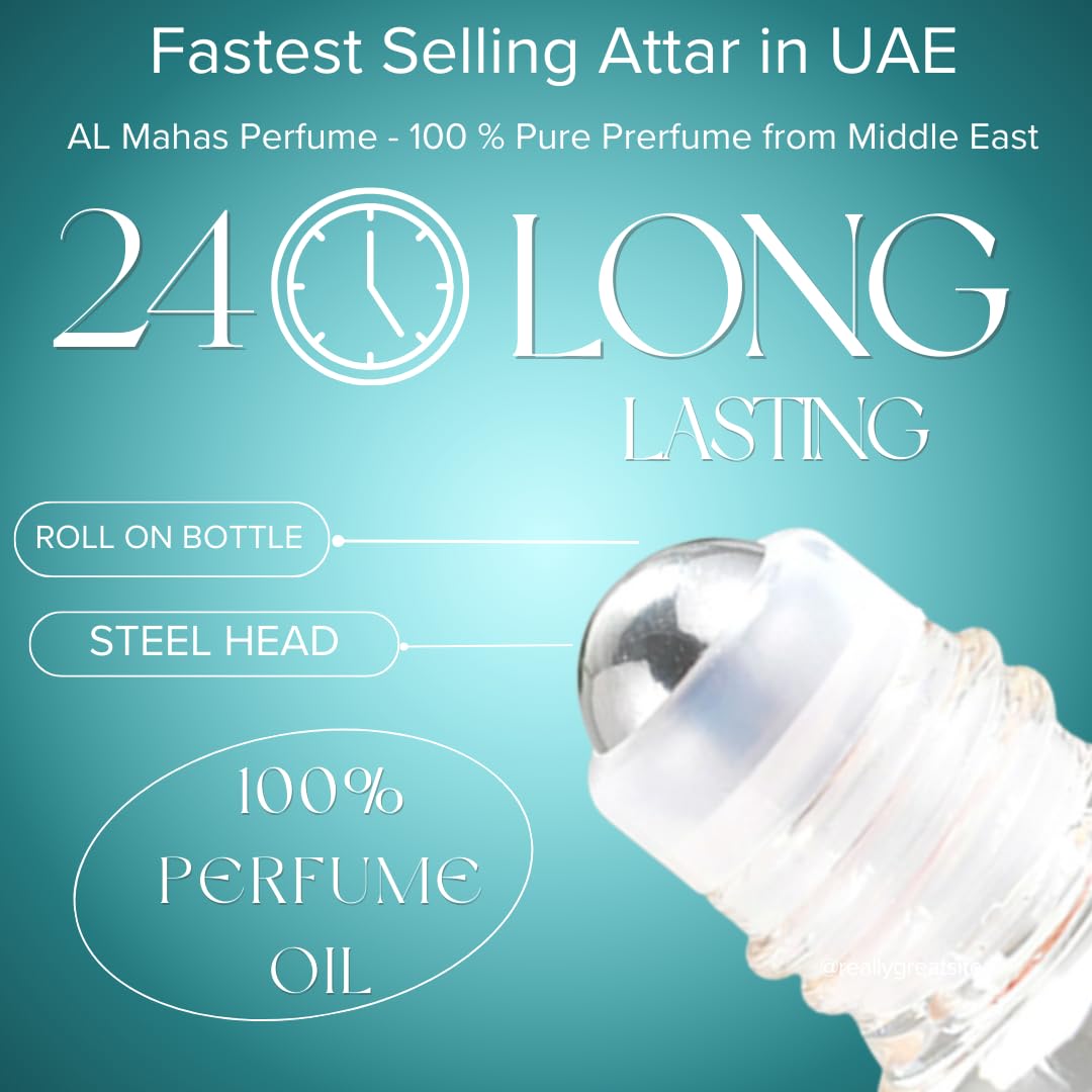AL MAHAS Rose de ambre amber benzoin base image communicates warm lasting foundation