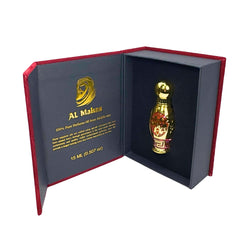 AL MAHAS Rose de ambre Satin Silk Oud Attar bottle closeup emphasizing luxurious notes