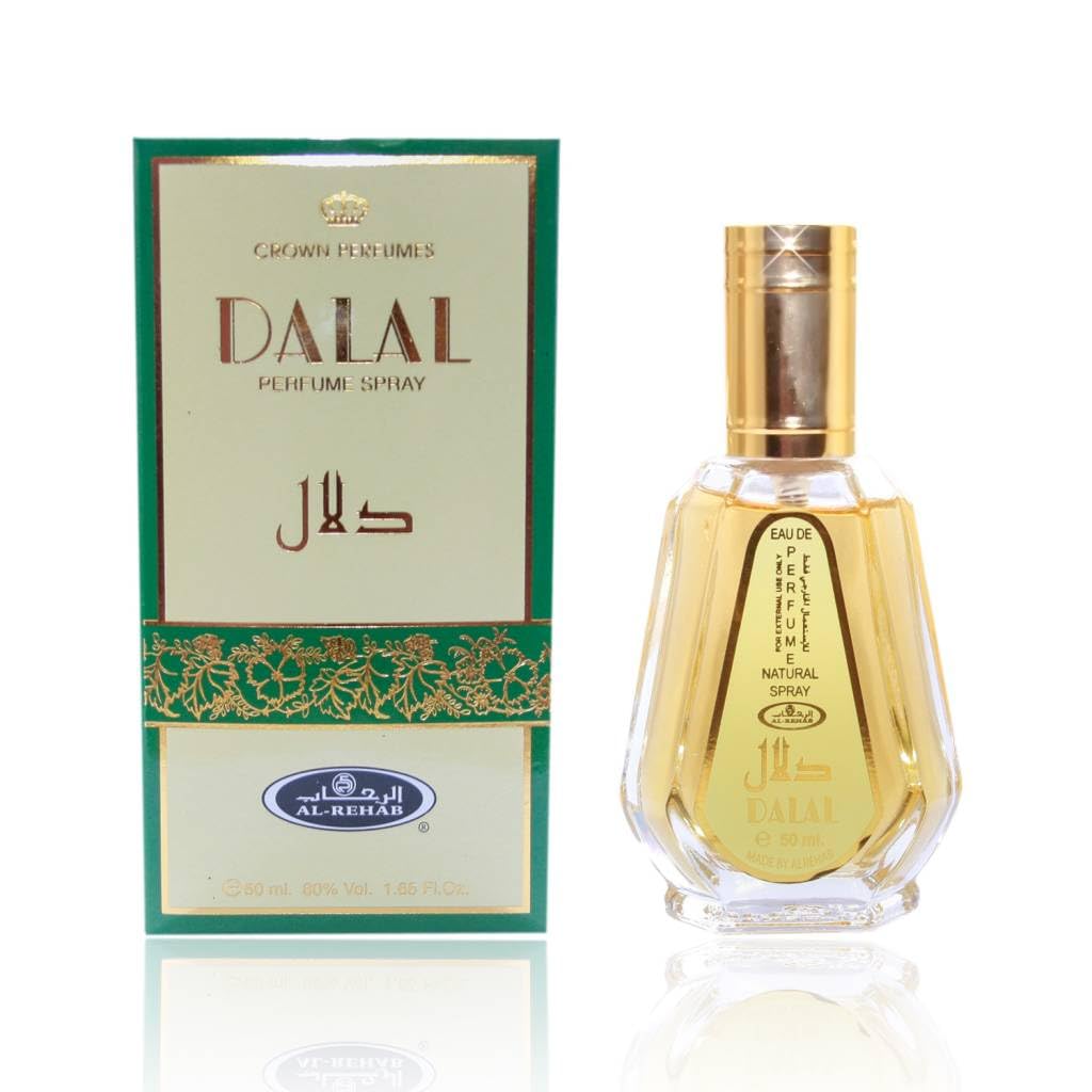 Al-Rehab Dalal packaging close-up suggesting premium fragrance experience.