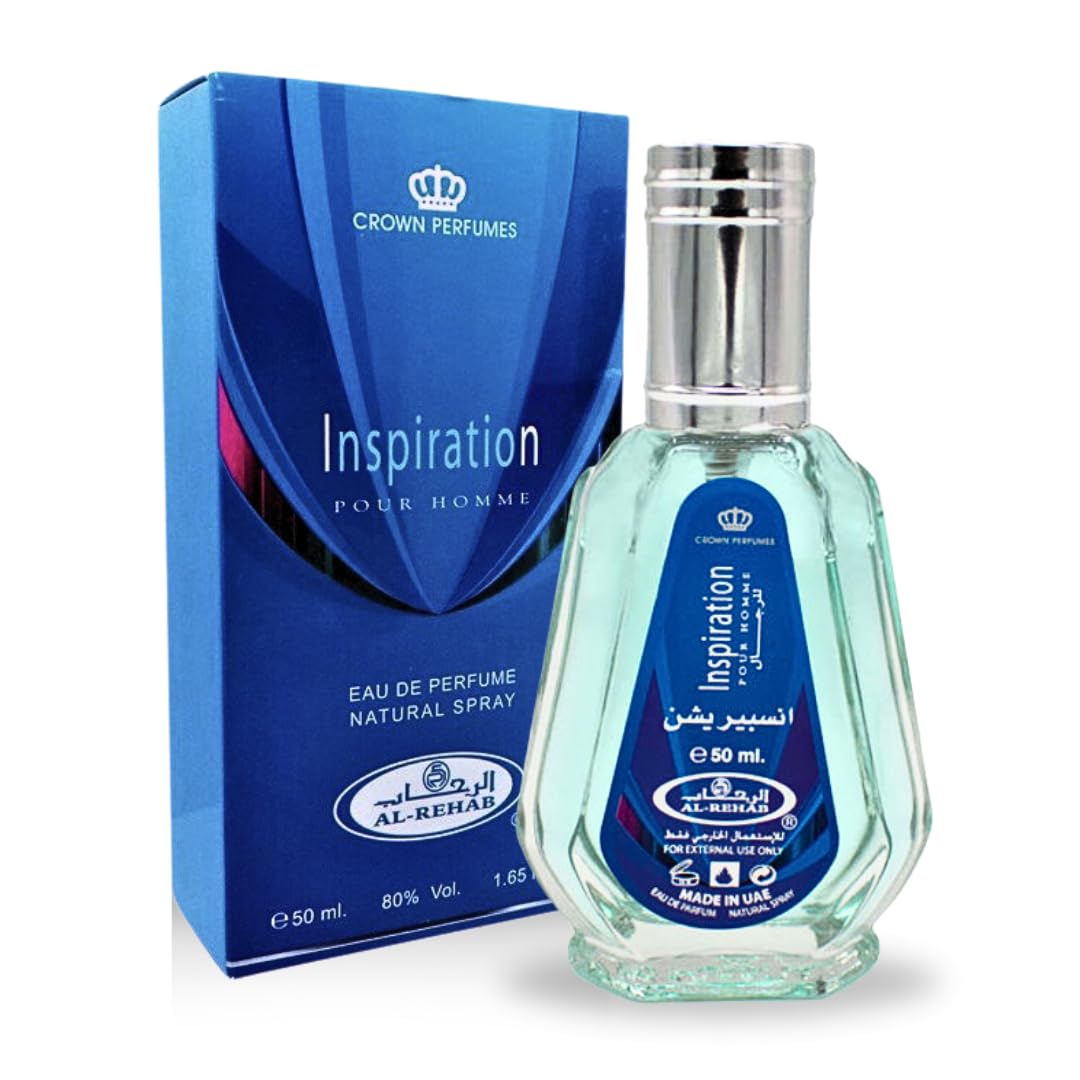 Al-Rehab Inspiration EDP bottle front, elegant unisex daily wear.