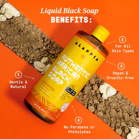 Retail packaging of Alaffia African Black Soap 2-pack on display.