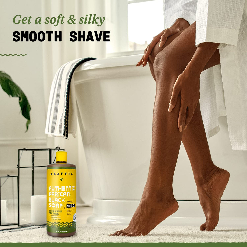 Alaffia All-in-One cleanser for body wash delivers daily moisture.
