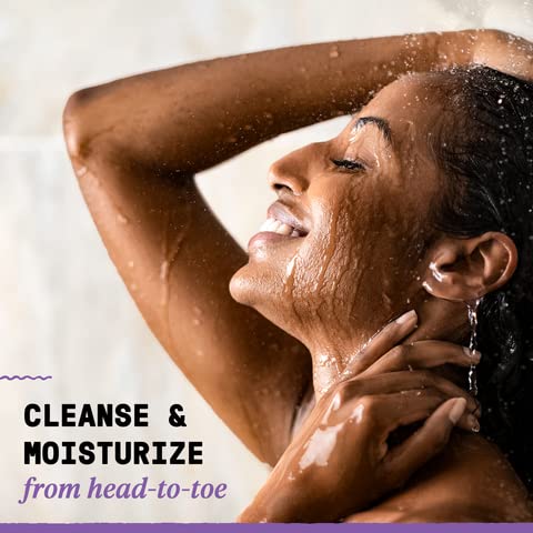 Alaffia Black Soap body wash pump demonstrates all-in-one cleansing.