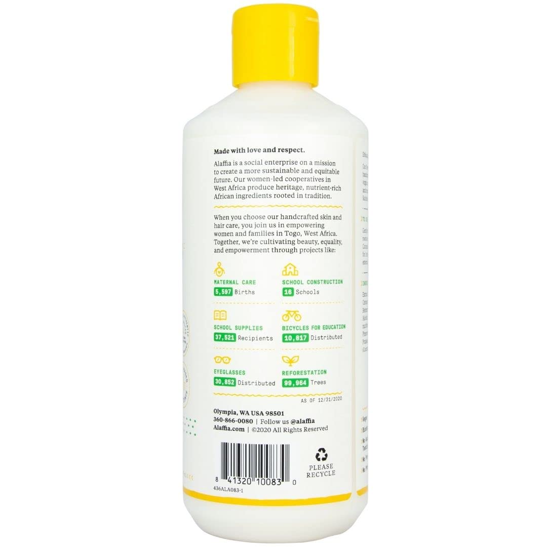 Alaffia Everyday Coconut Conditioner applied to wet hair for detangling