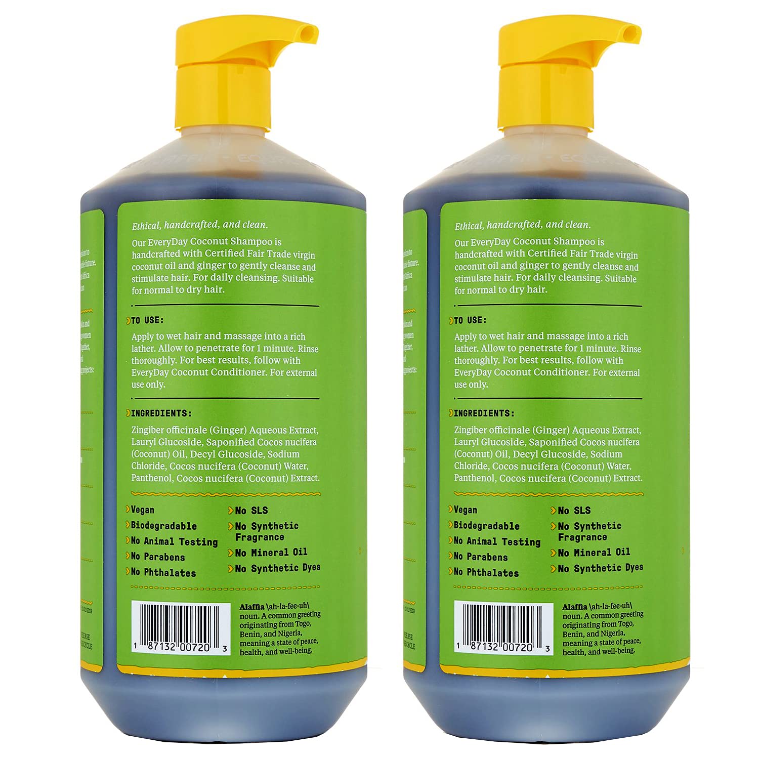 Alaffia EveryDay Coconut Shampoo creates a rich lather for gentle cleansing
