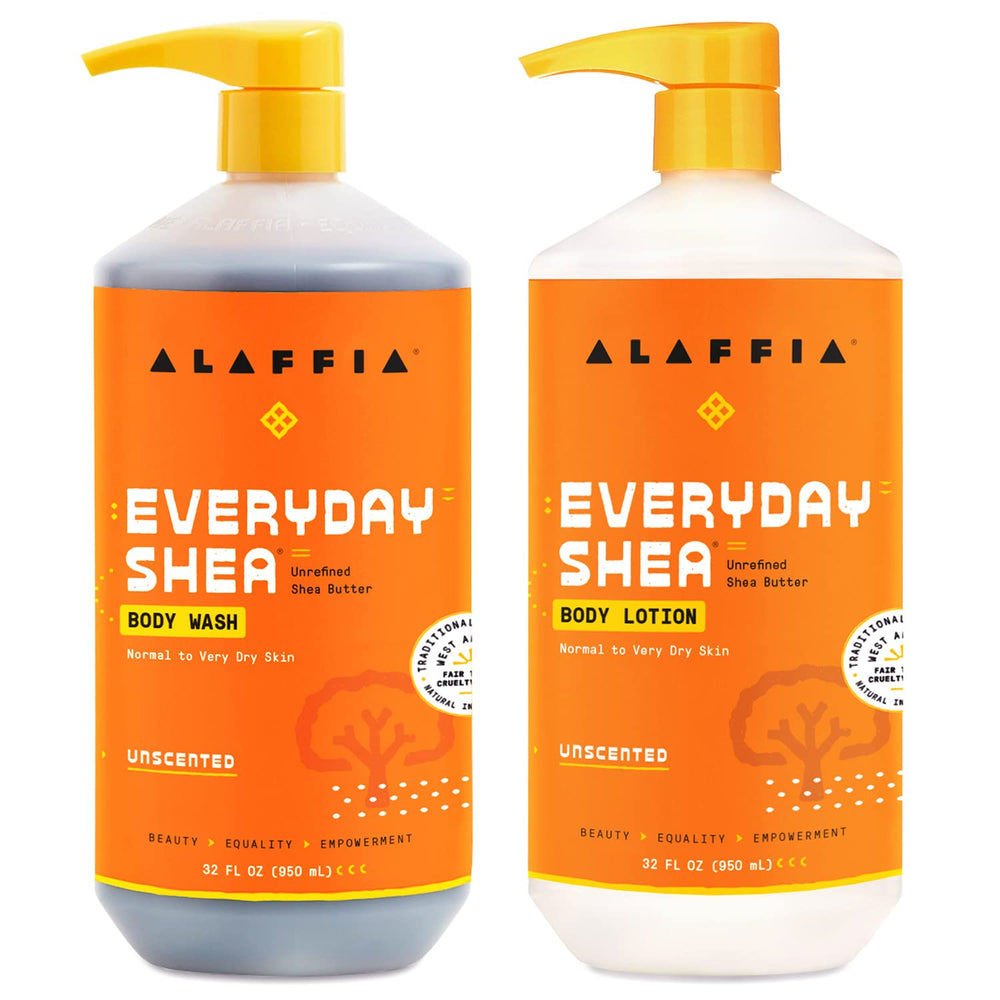 Alaffia Everyday Shea Body Lotion 32oz bottle for deep hydration and soft skin