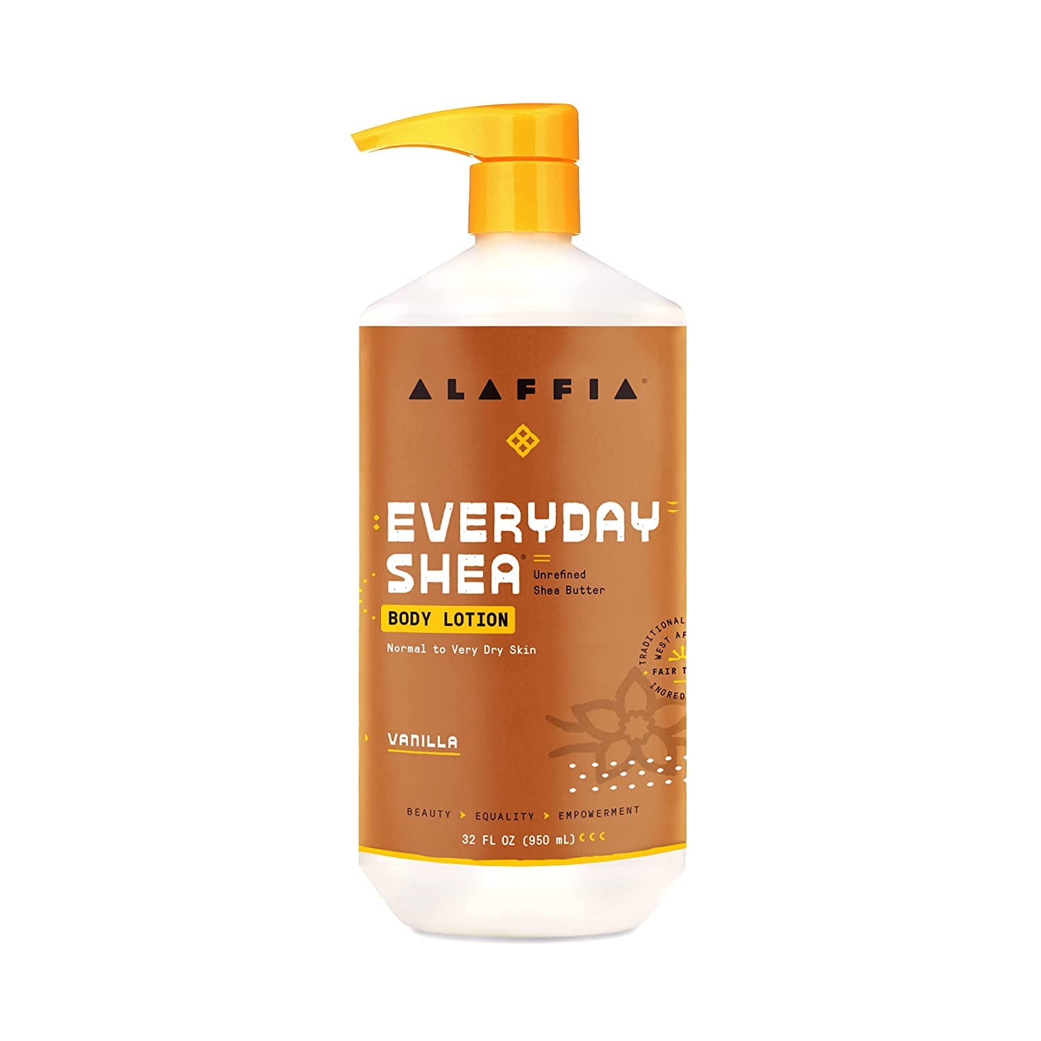 Alaffia EveryDay Shea Body Lotion Vanilla application on skin shows smooth spread.