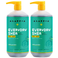 Alaffia Everyday Shea Body Wash Vanilla Mint bottle for gentle, hydrating cleanse
