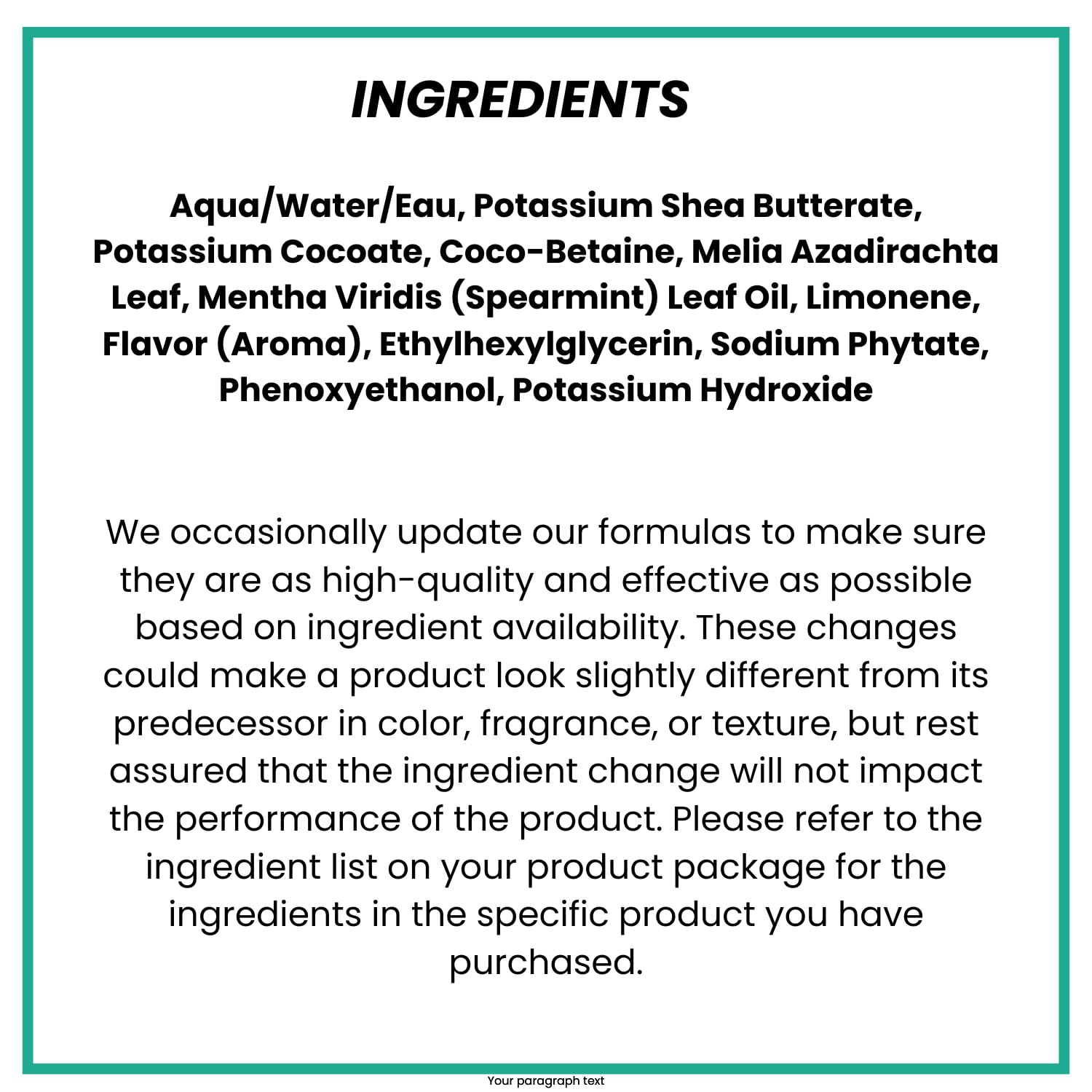Alaffia Everyday Shea Body Wash Vanilla Mint pour captures the refreshing aroma