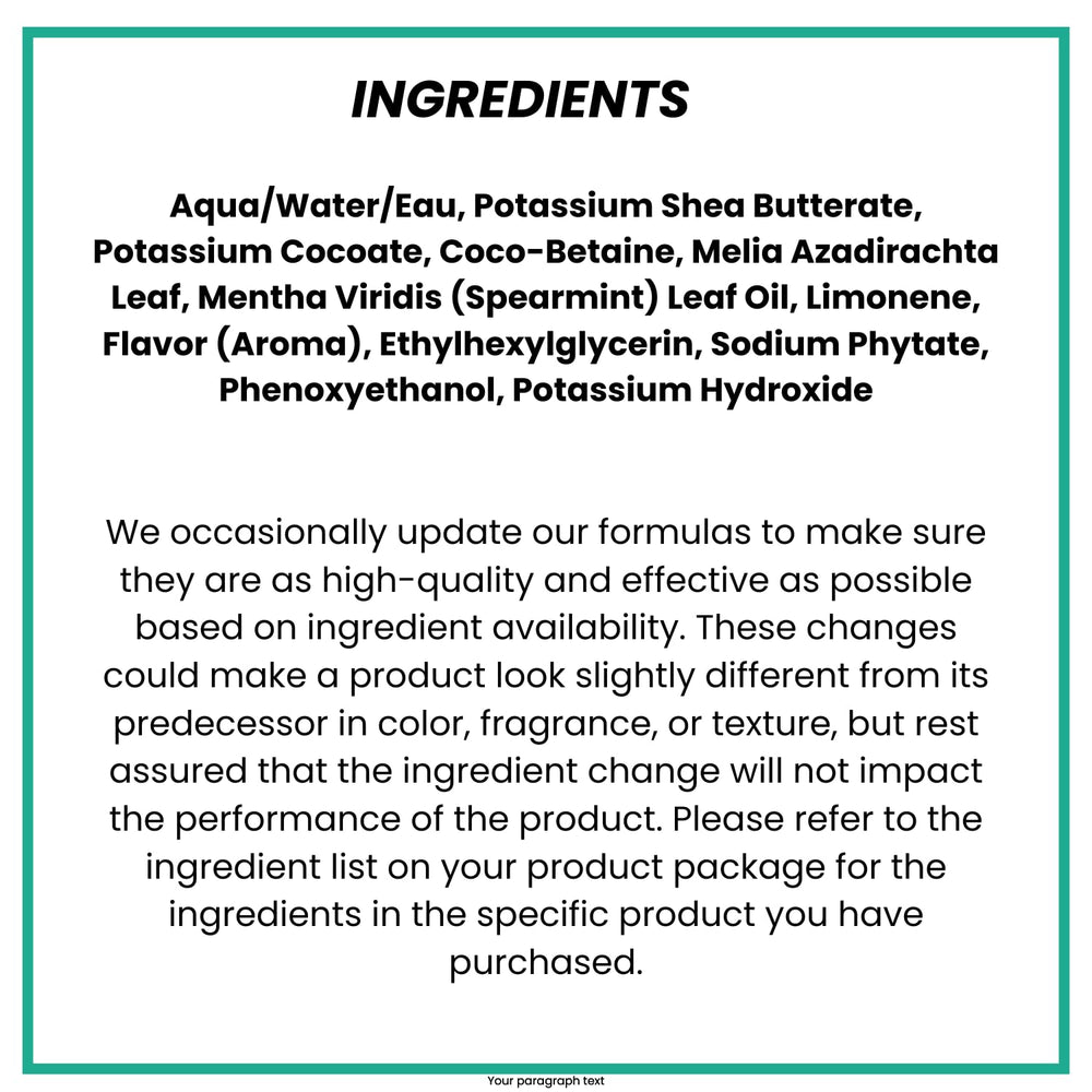 Alaffia Everyday Shea Body Wash Vanilla Mint pour captures the refreshing aroma