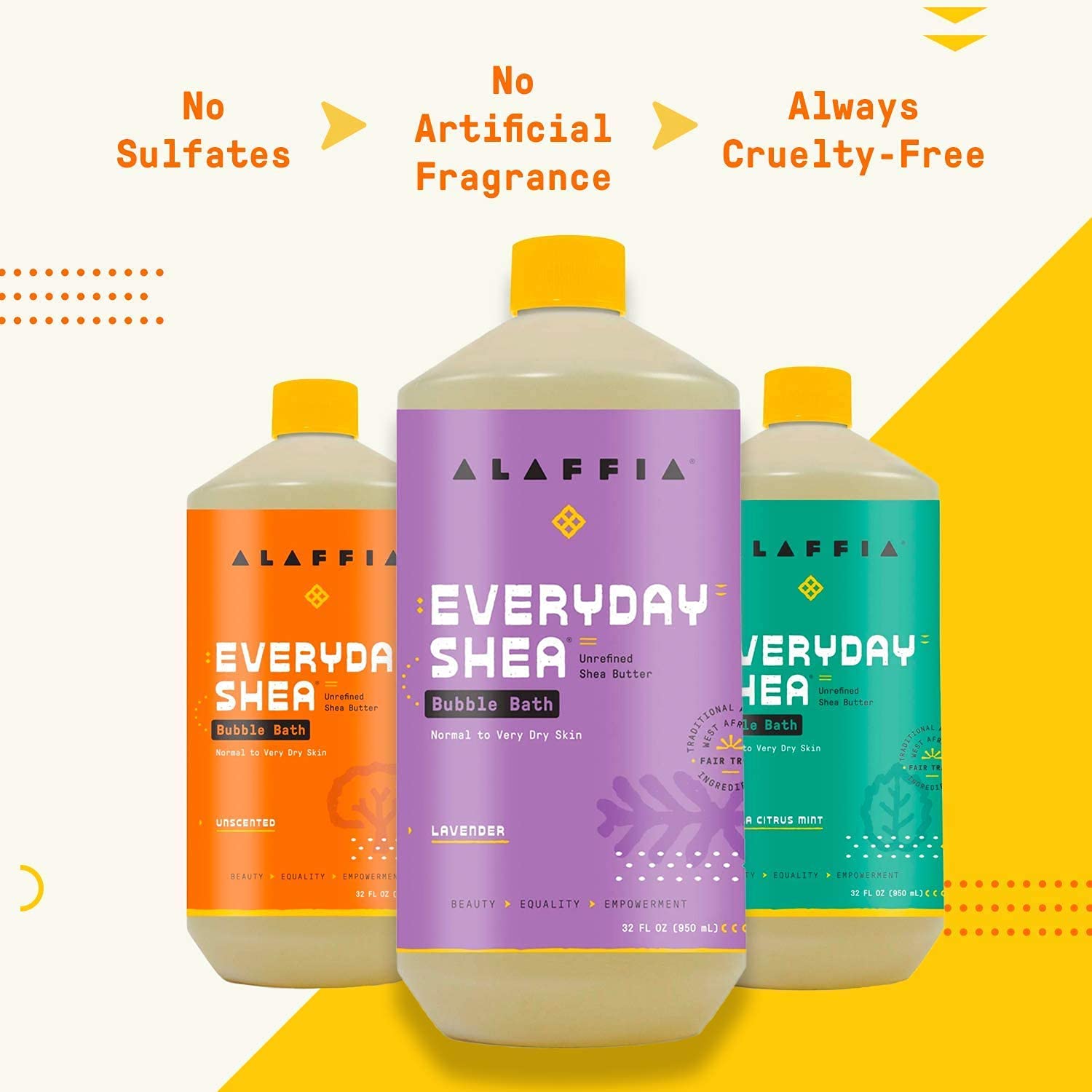 Alaffia Everyday Shea Bubble Bath bubbles close-up highlighting rich foam.