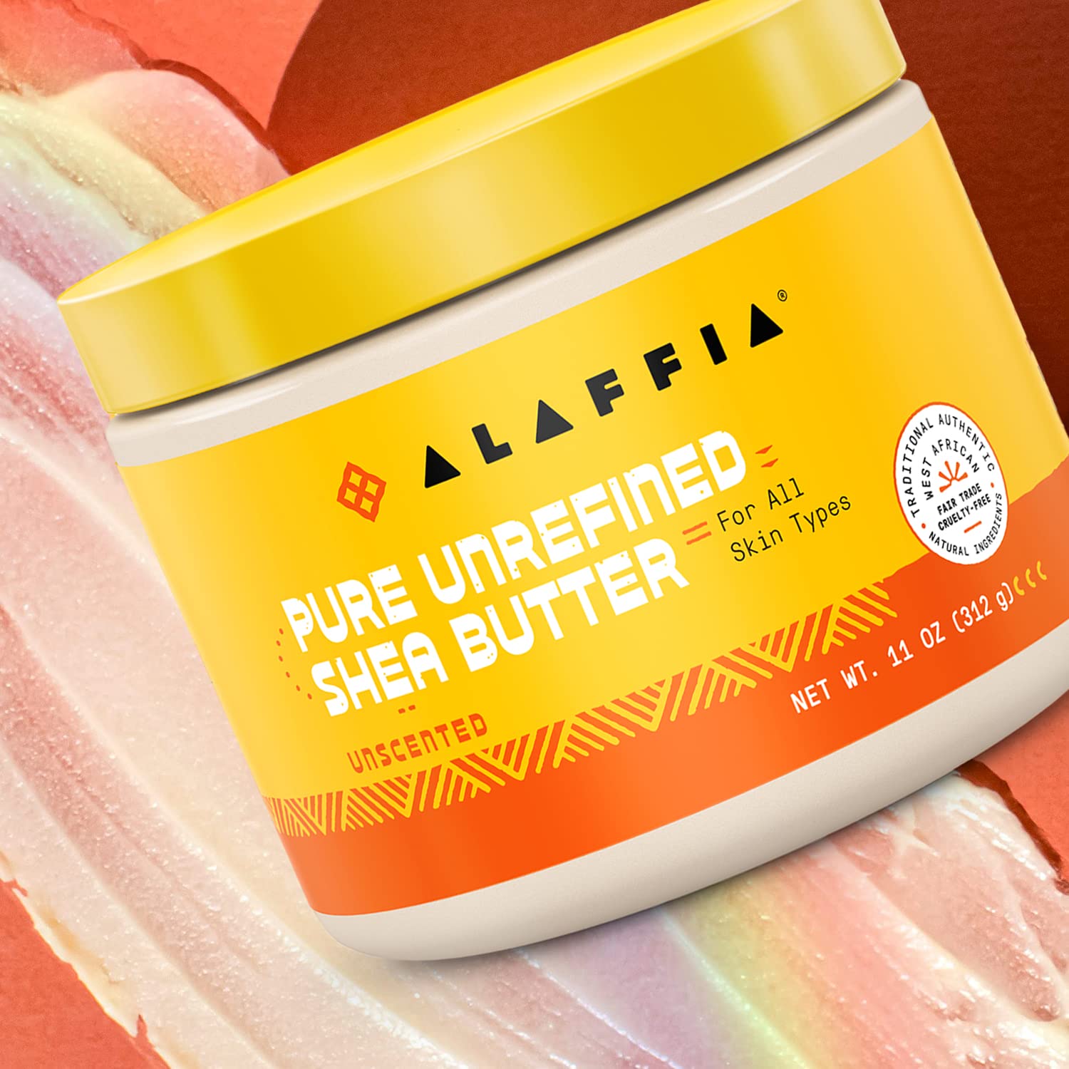 Close-up of rich, moisturizing texture of Alaffia Everyday Shea Butter.