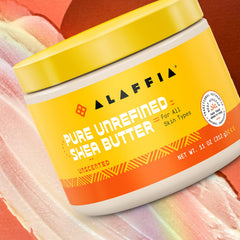 Close-up of rich, moisturizing texture of Alaffia Everyday Shea Butter.