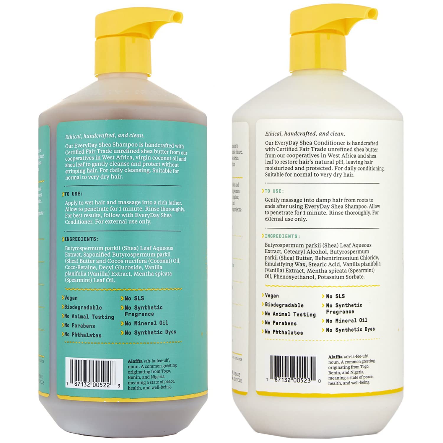 Alaffia Everyday Shea Shampoo rich lather indicating gentle cleansing and moisture retention.
