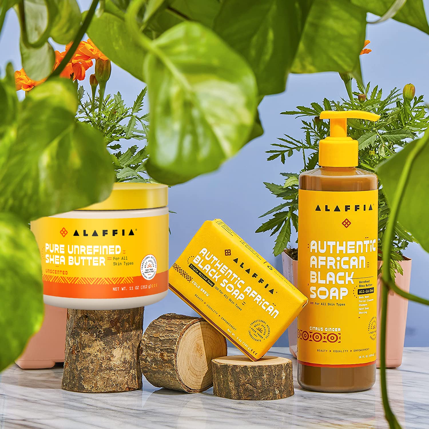 Skin nourishment attributes of Alaffia Everyday Shea Butter enriched with vitamins and minerals.