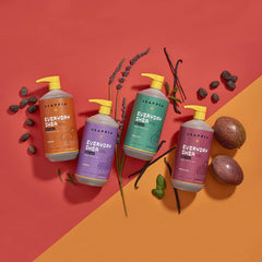 Alaffia spa-like shower scene image inviting everyday pampering with a gentle wash.