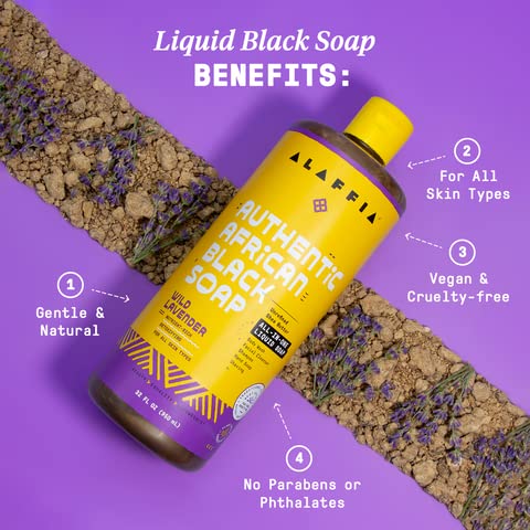 Alaffia Wild Lavender scent close-up conveys earthy aroma.