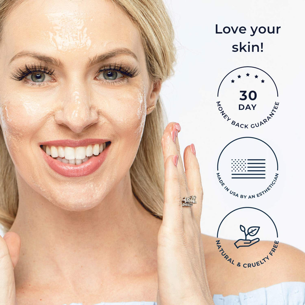 Application close-up of Alana Mitchell Anti Aging Mask for smooth, even spread.