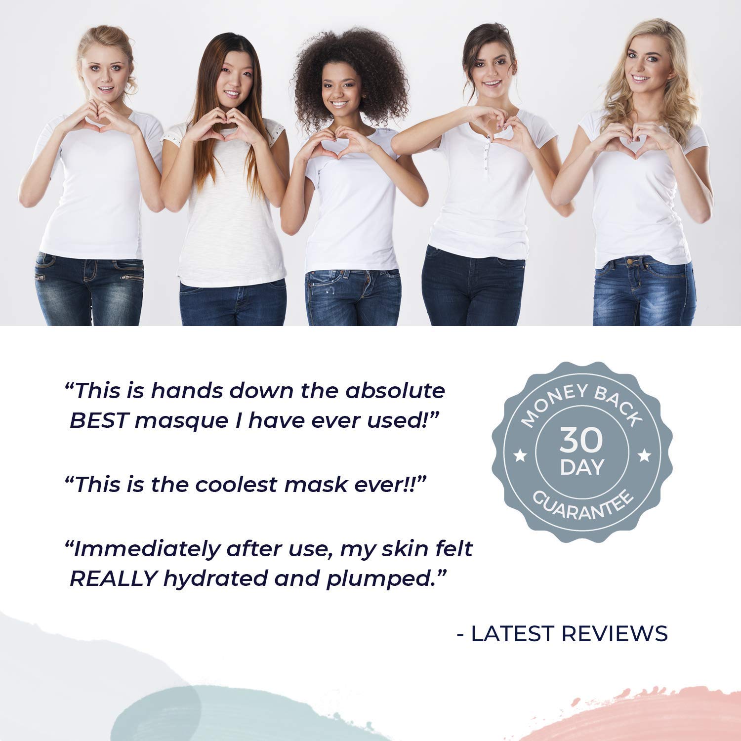 Alana Mitchell mask on skin shows even coverage and easy removal.