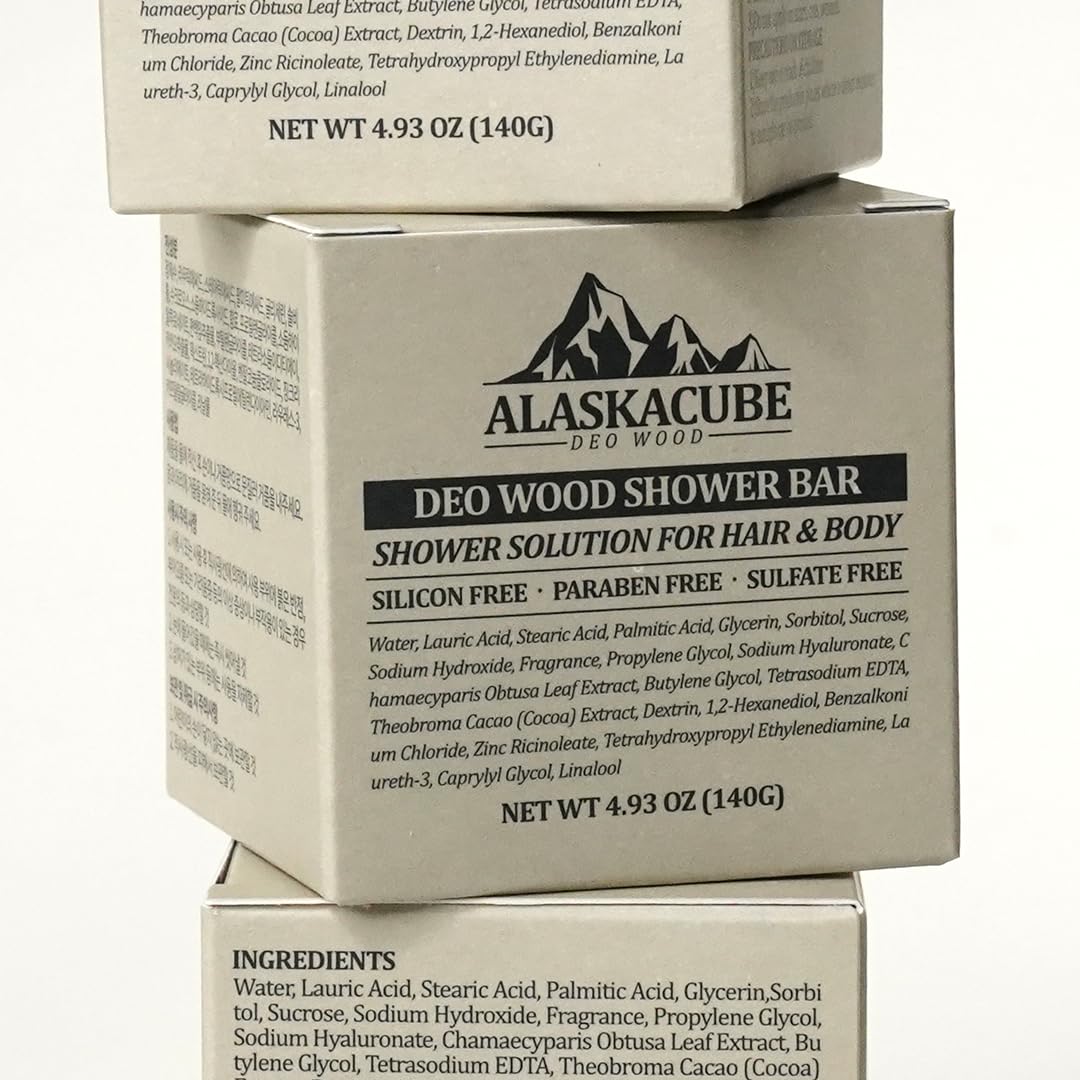 Alaskacube Deo Wood Shower Bar clinically tested for non irritation.