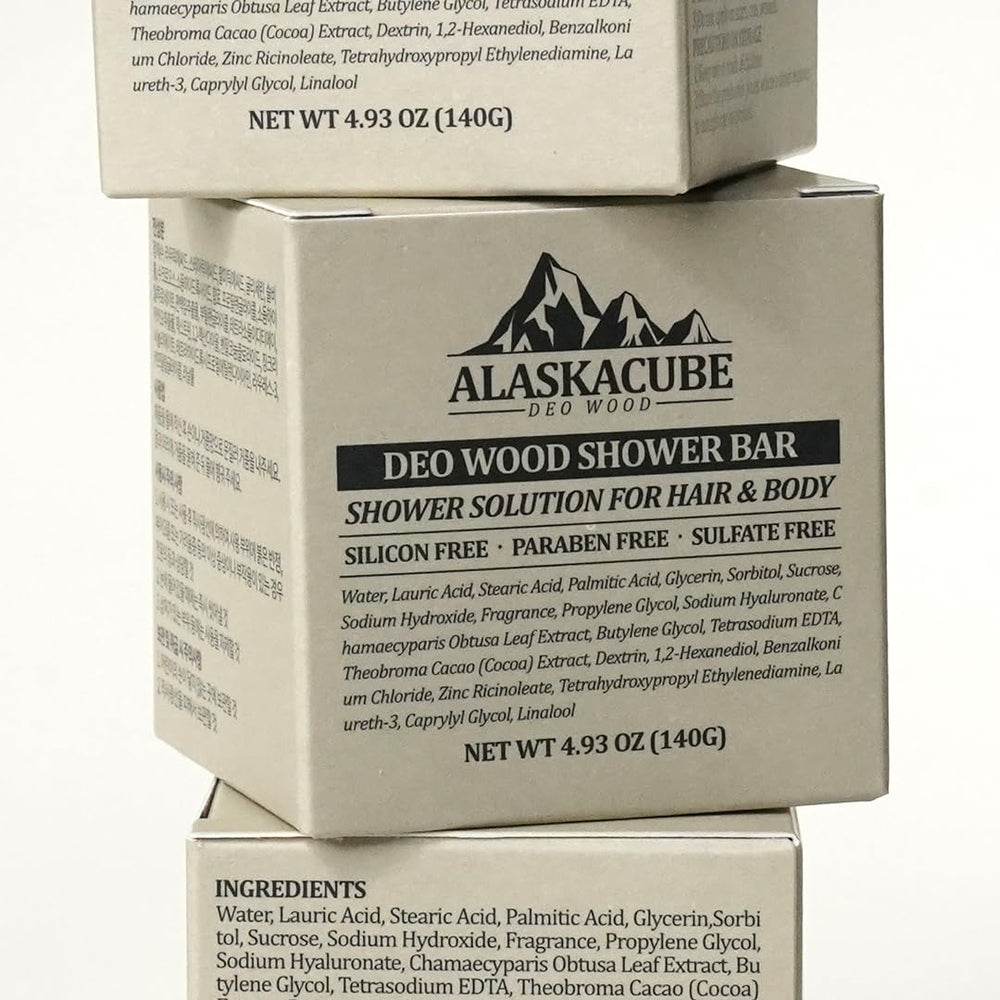 Alaskacube Deo Wood Shower Bar clinically tested for non irritation.