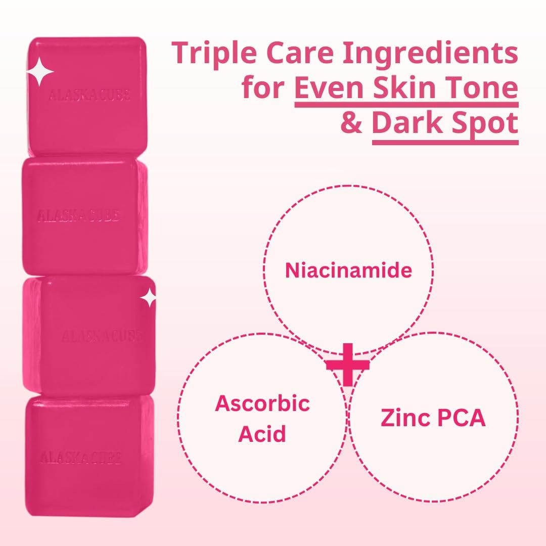 Alaskacube Rose Glow packaging box shows eco-friendly design for sustainable skincare.